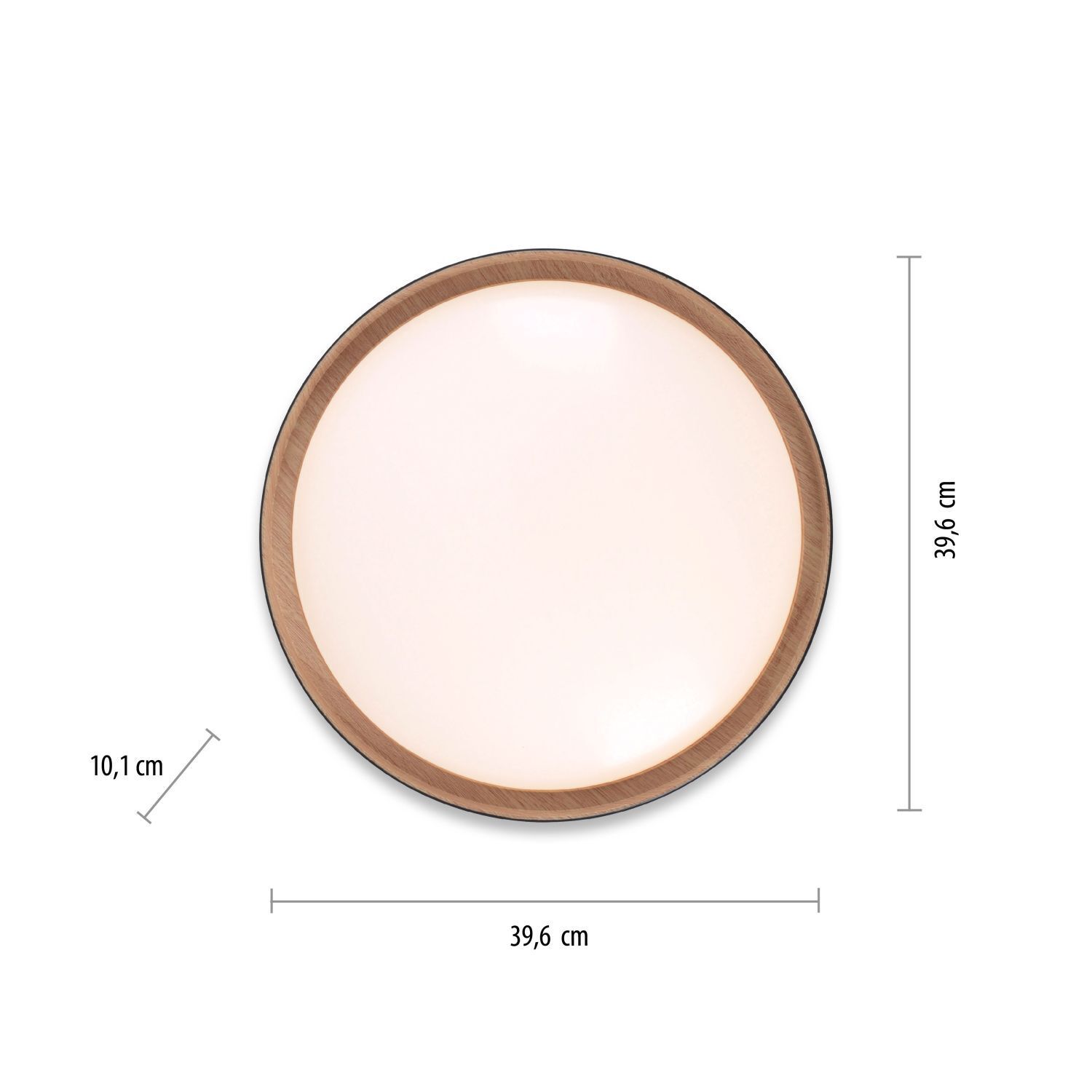 LED Deckenleuchte Schwarz Natur Ø40 cm 3400 lm dimmbar