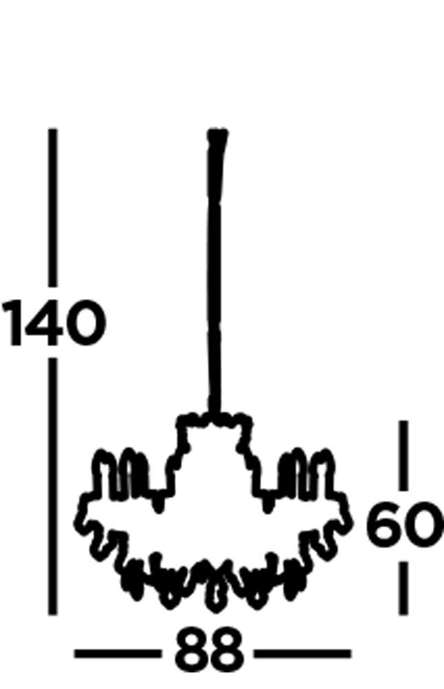 Lüster Kristall Ø 88 cm groß Messing Antik 12x E14