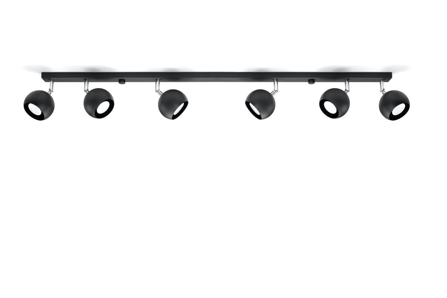 Schwarzer Wohnzimmerstrahler Metall 120 cm lang GU10