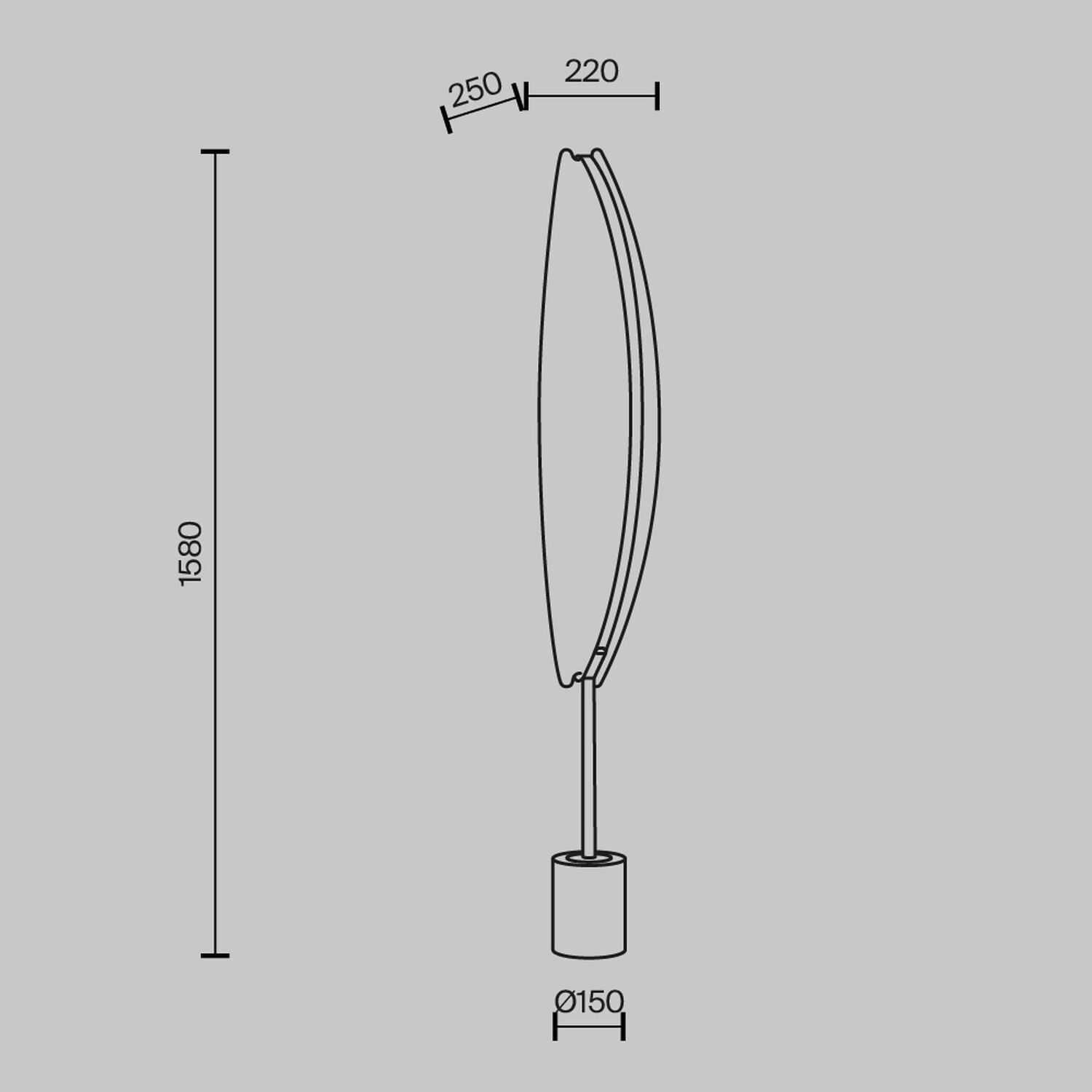 Stehlampe LED dimmbar Aluminium 158 cm in Messing EVA Besteck, Diagramm, Handlung