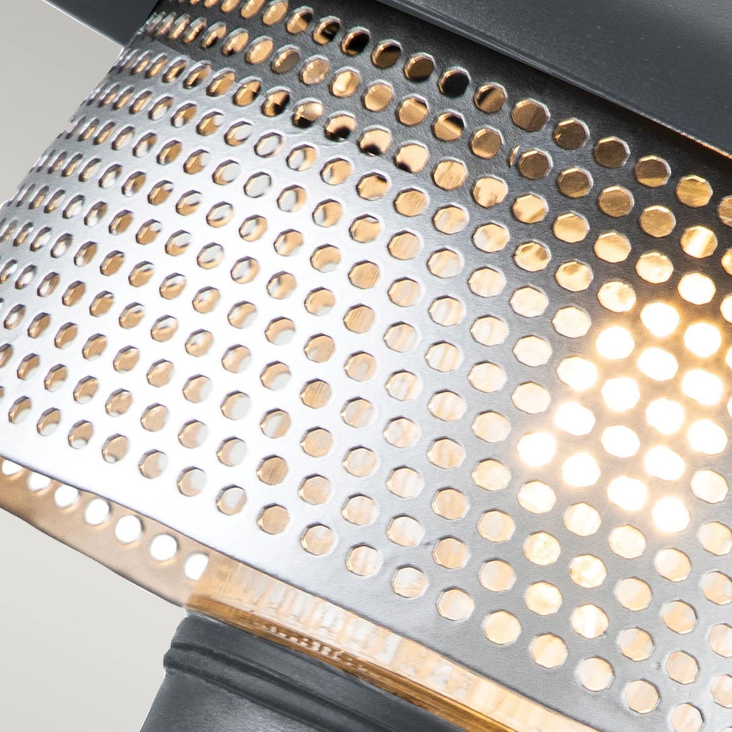  perforated metal, Lichtquelle, Grillmuster, industriell, Metalloberfläche