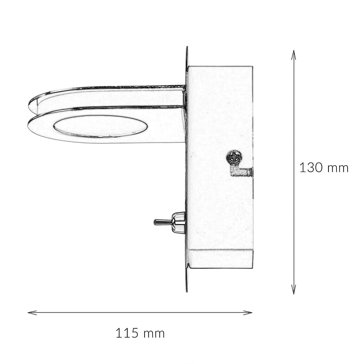 LED Wandleuchte Badezimmer 4000 K neutralweiß Chrom