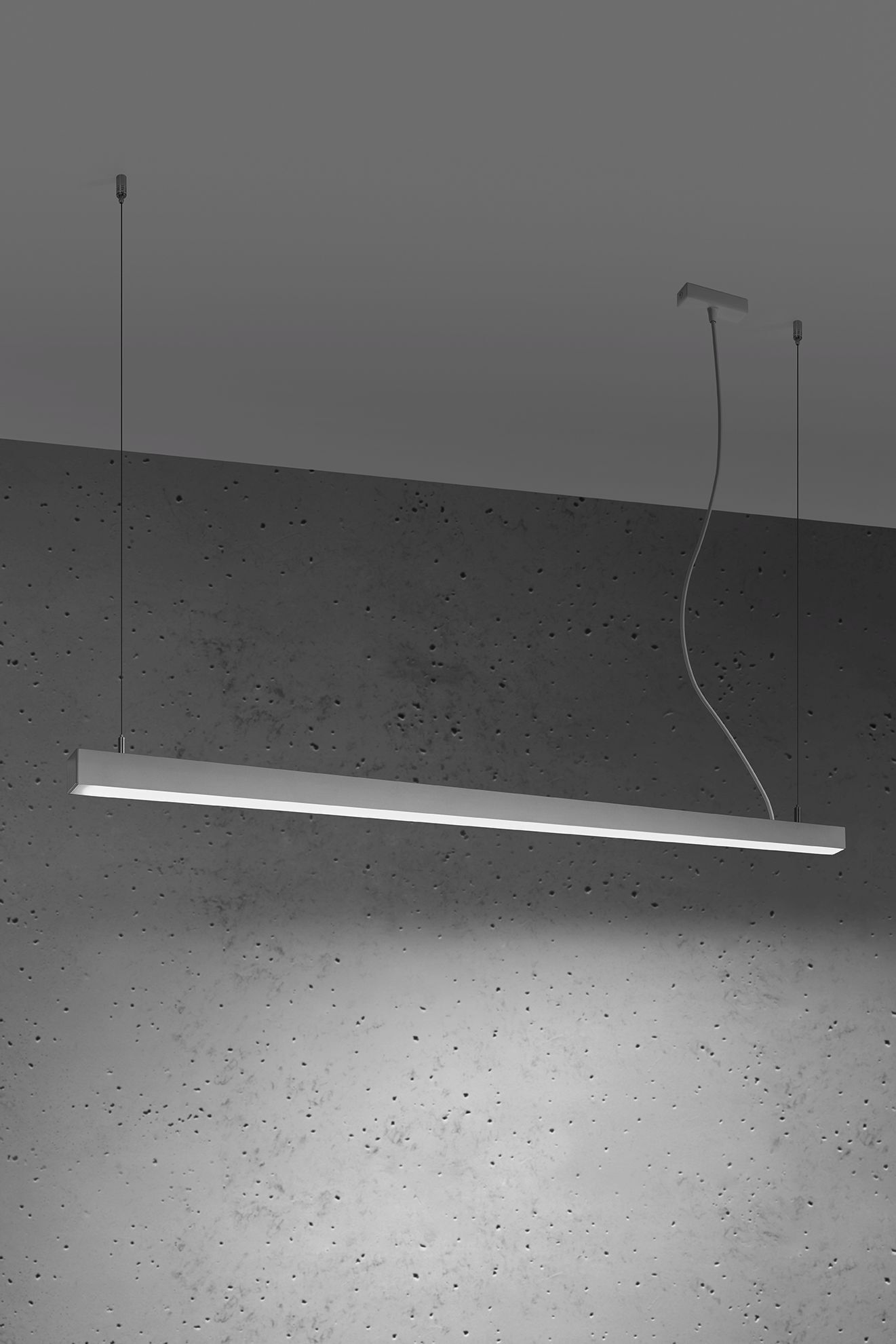 LED Hängelampe Weiß 150 cm groß blendarm 4000 K