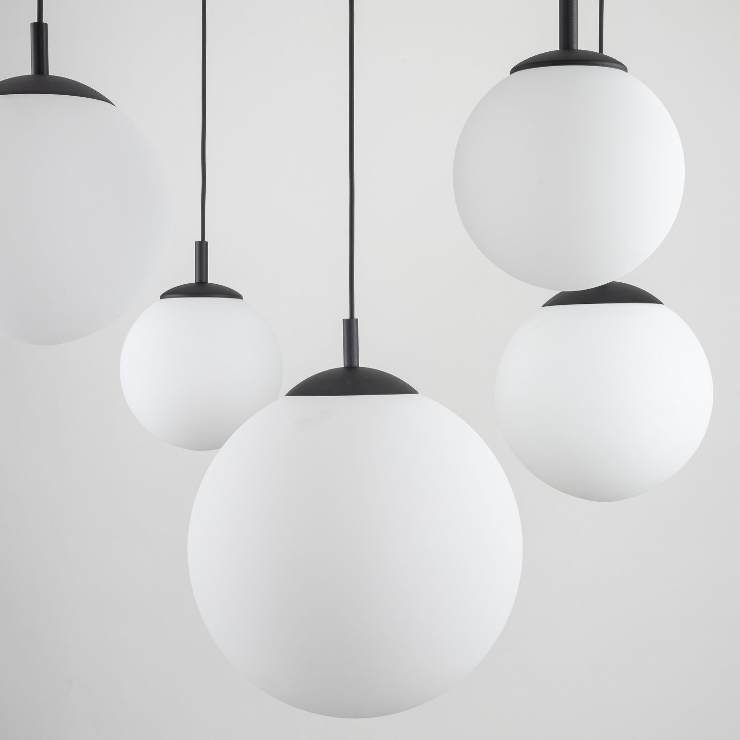 Pendelleuchte verstellbar B: max. 4 m Glas Metall 5x E27