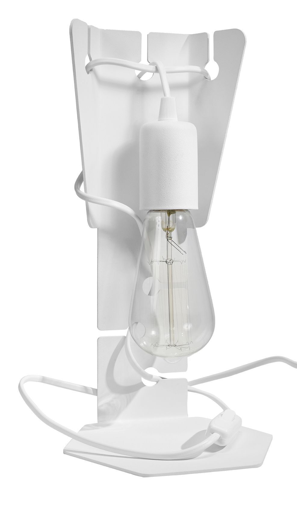 Tischlampe Metall Weiß 31 cm klein Modern dekorativ E27