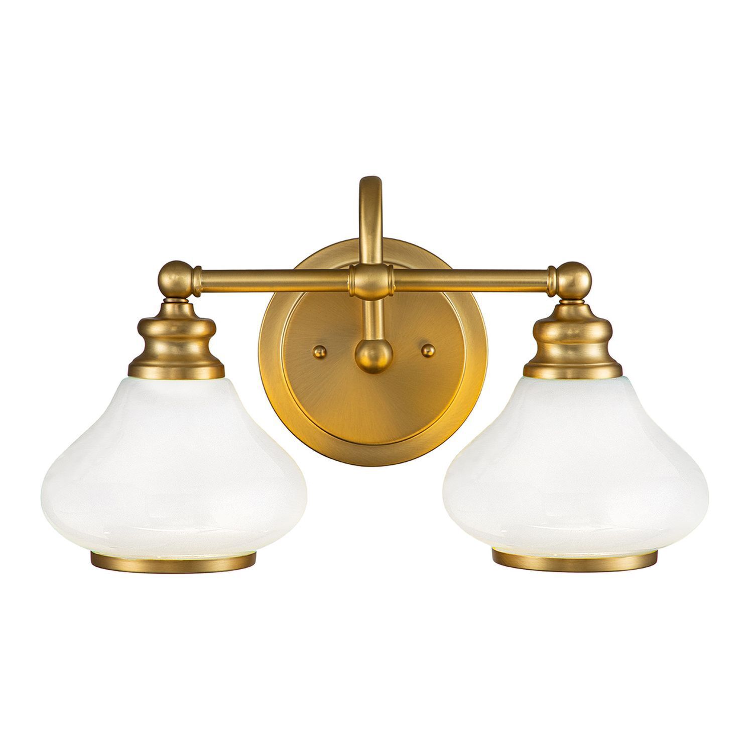 Wandlampe Bad Metall Glas 40,6 cm breit IP44 mit 2x G9 LED