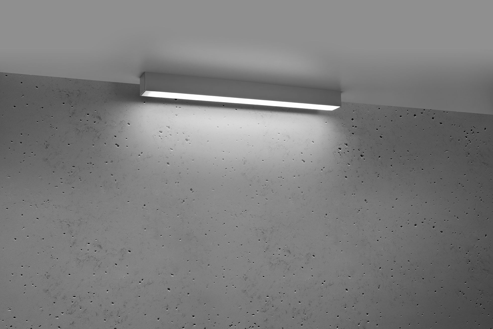 LED Deckenlampe Metall 67 cm lang H: 6 cm flach 4000 K