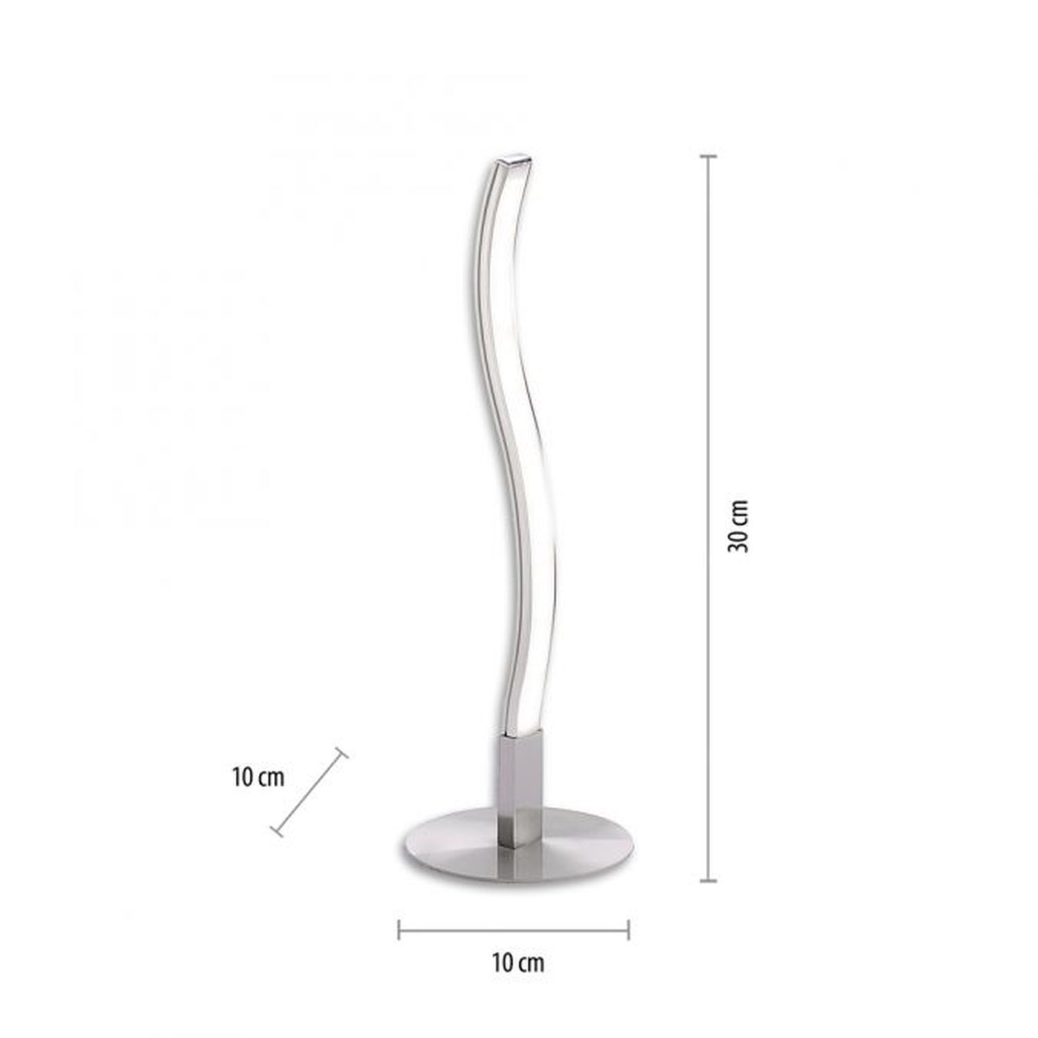 LED Tischlampe Metall in Stahl 30 cm 300 lm blendarm Elektrisches Gerät, Mikrofon, Mobiliar, Lampe, Rauchrohr
