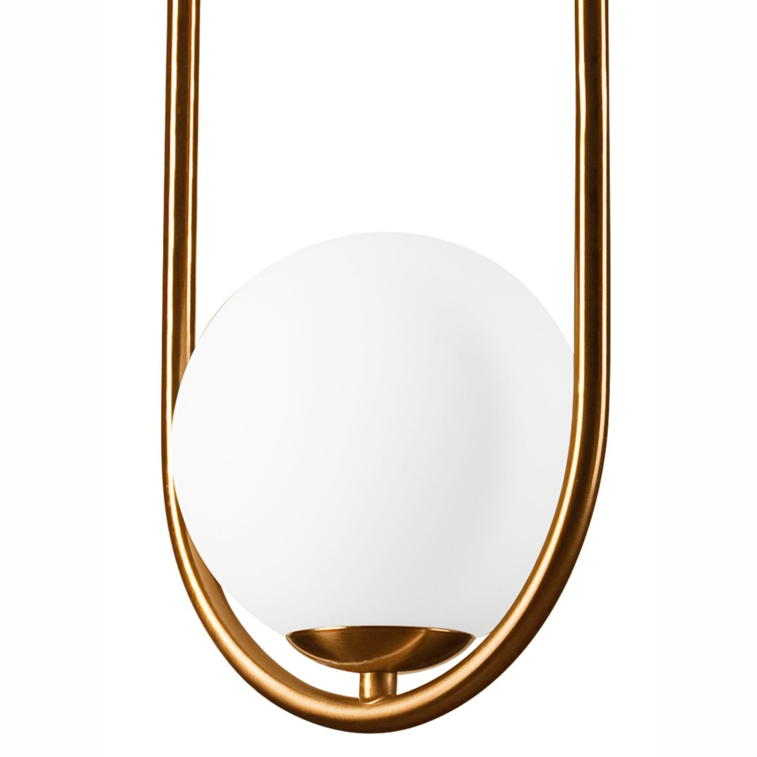 Hängelampe Glaskugel Metall in Messing Weiß G9 bis 5 W Hängelampe Glaskugel Metall in Messing Weiß G9 bis 5 W