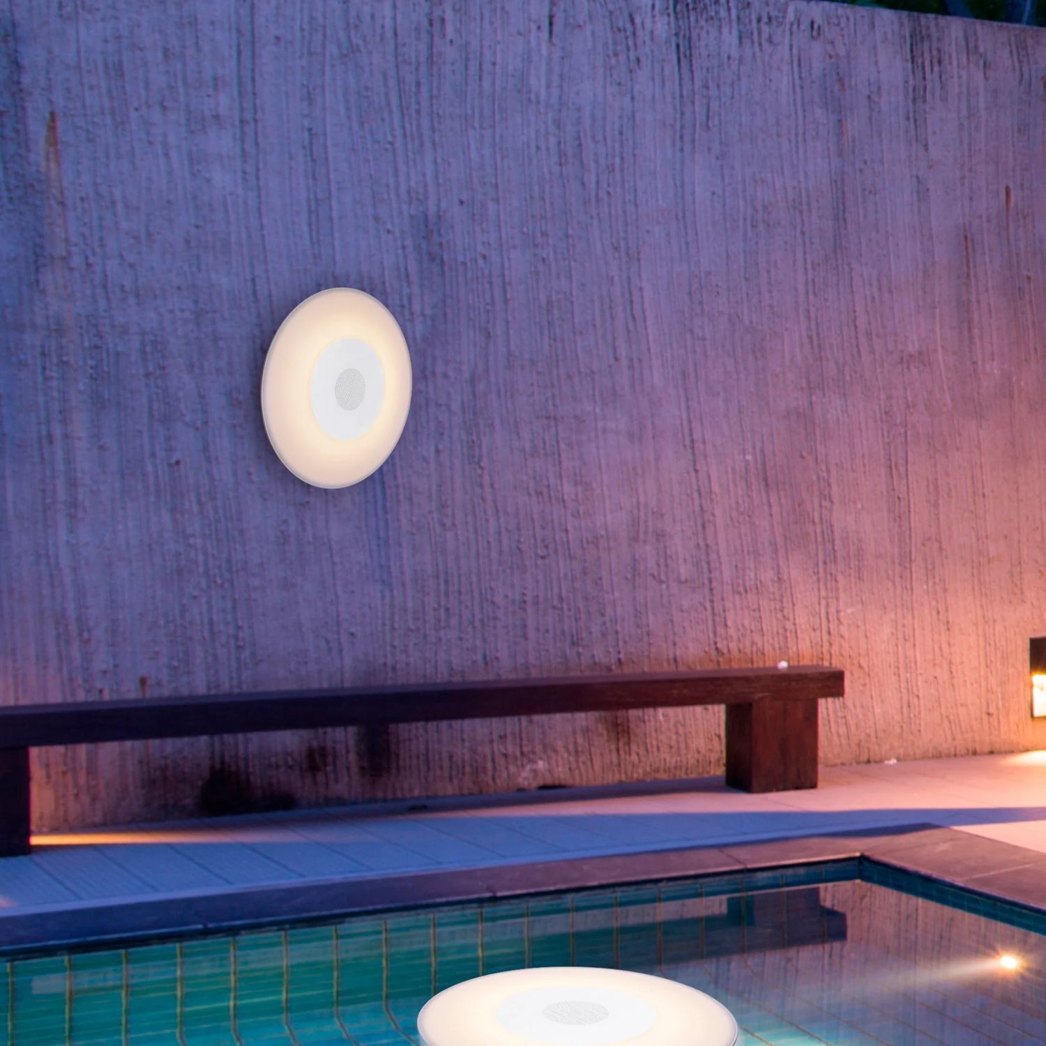 LED Poolleuchte Akku Dimmer Farbwechsel Ø 39 cm kabellos IP67