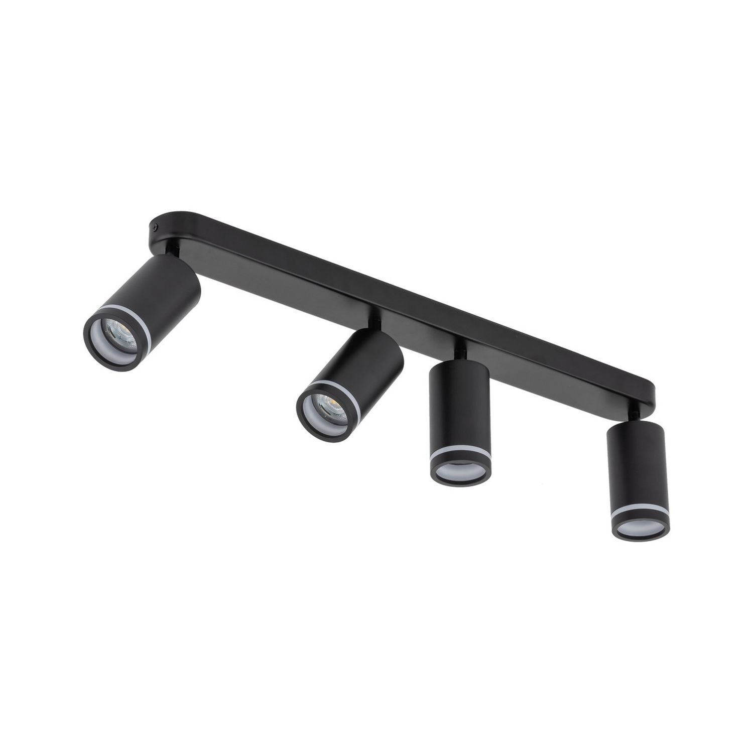 Deckenstrahler Metall Schwarz 74 cm lang 4-flammig GU10 Sinken, Waschbeckenhahn, Drinnen, Zimmer, Duscharmatur