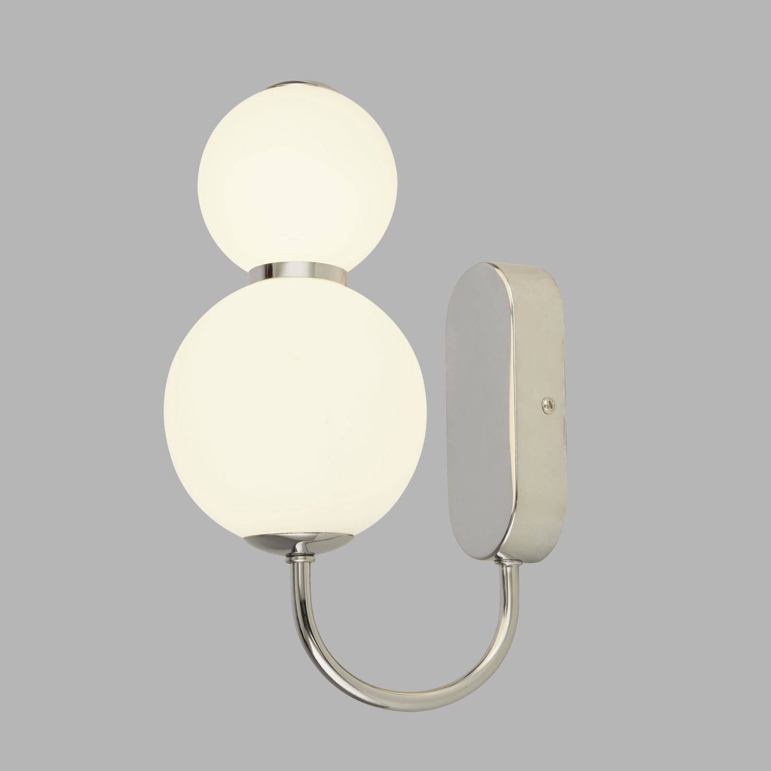 LED Wandleuchte Chrom Weiß 3000 K H: 28 cm Metall Glas
