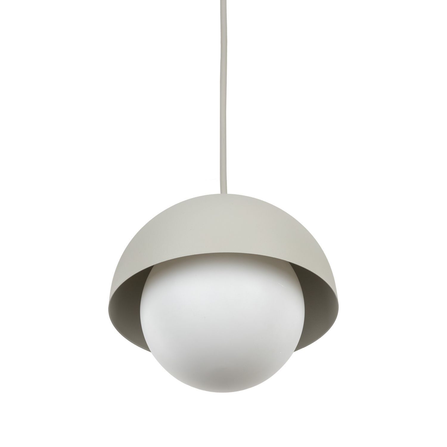 Hängeleuchte Glas Metall Ø 17 cm Beige Weiß G9 Kugel Schirm