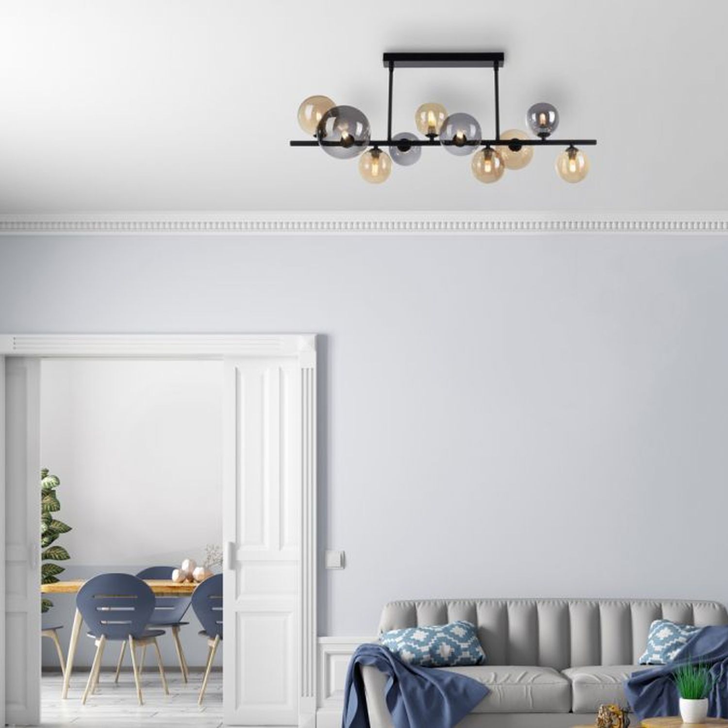 Wohnzimmer, Kronleuchter, Lampe, Innenarchitektur, Inneneinrichtung