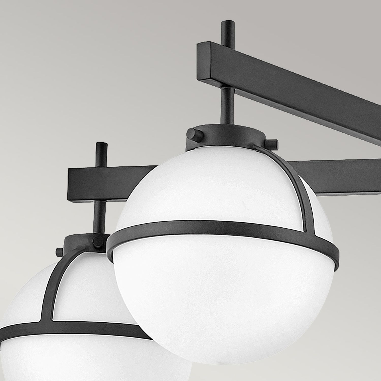 Badleuchte Decke Schwarz Weiß IP44 81,3 cm breit Metall Glas