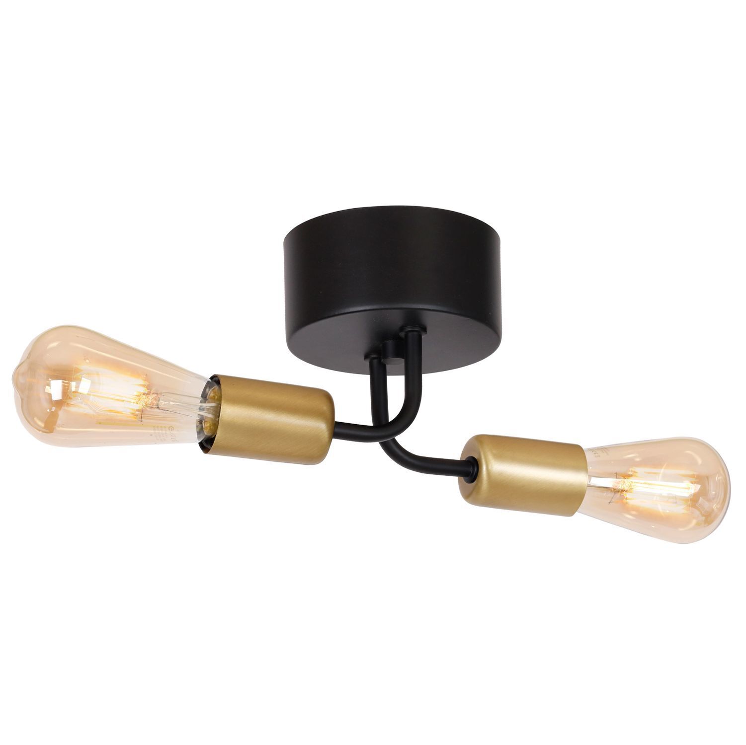 Deckenlampe Schwarz Gold Retro Design Metall 2