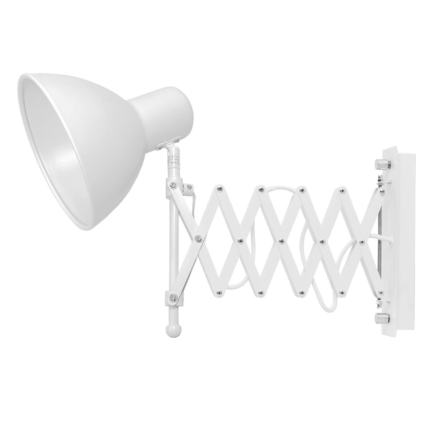Verstellbare Wandlampe Weiß mit Auszug HARMONY Striplampe, verstellbar, Scherenarm, weiß, Wandmontage