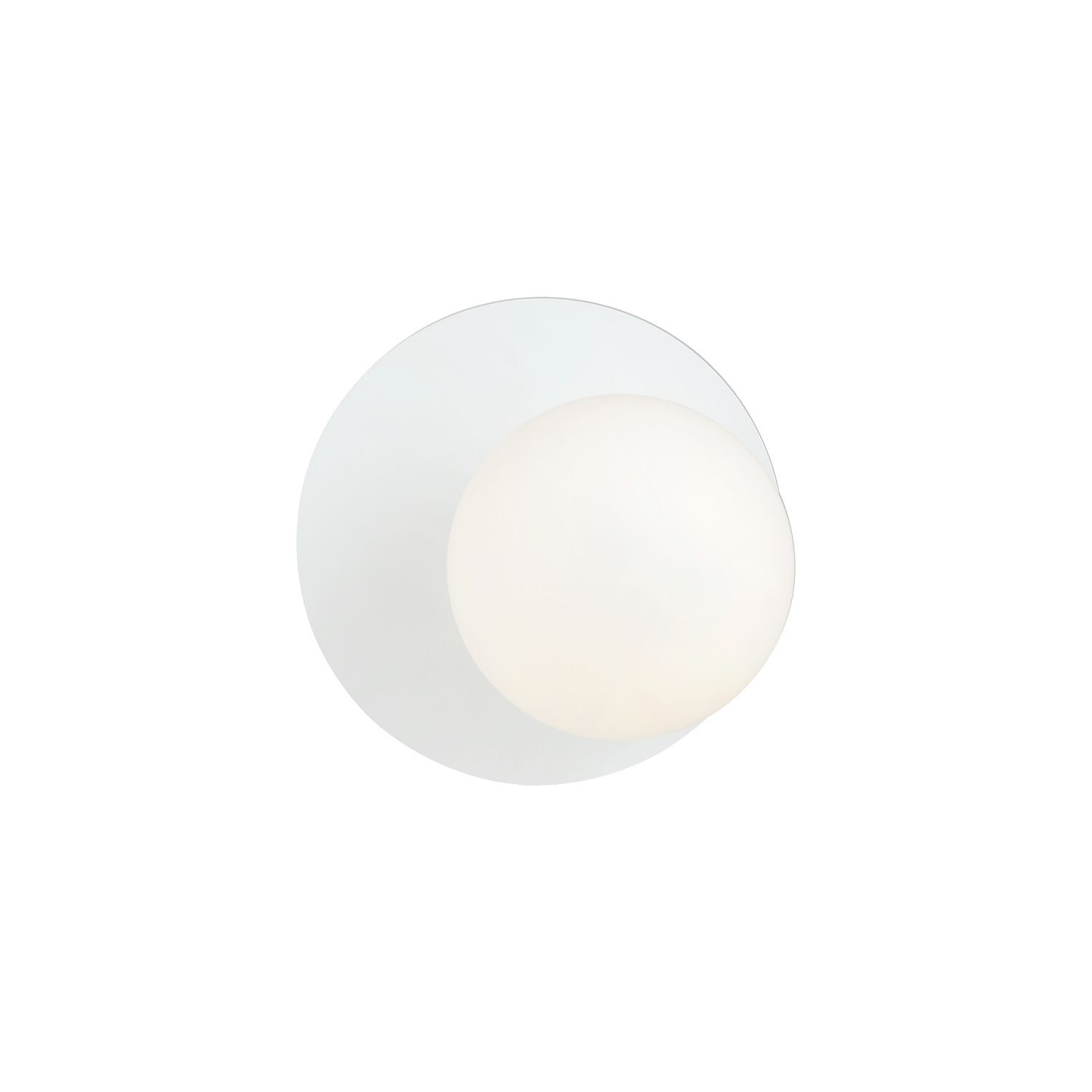 Wandleuchte Glas Metall Weiß Ø 20 cm rund Kugel Schirm E14