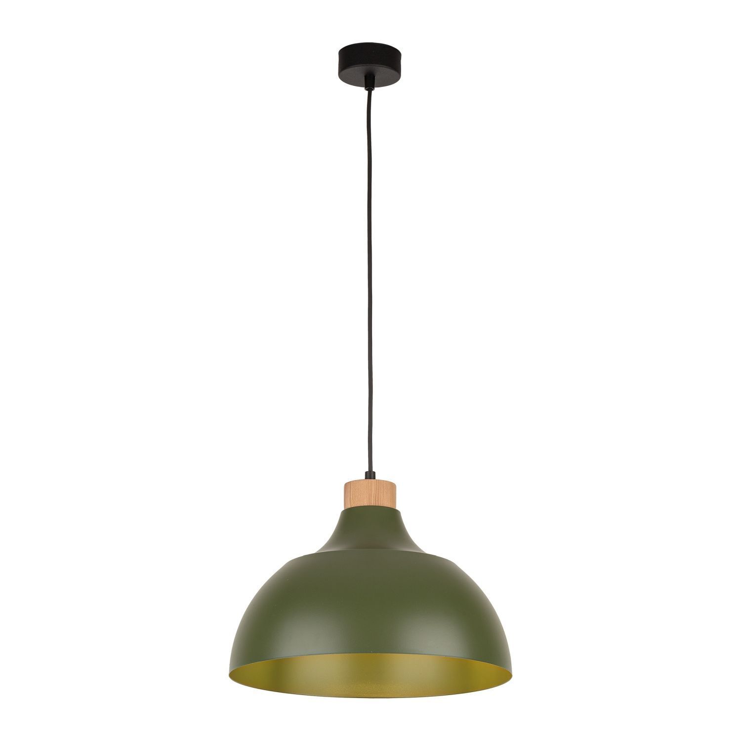 Hängeleuchte Metall Grün Retro Ø 34 cm verstellbar E27