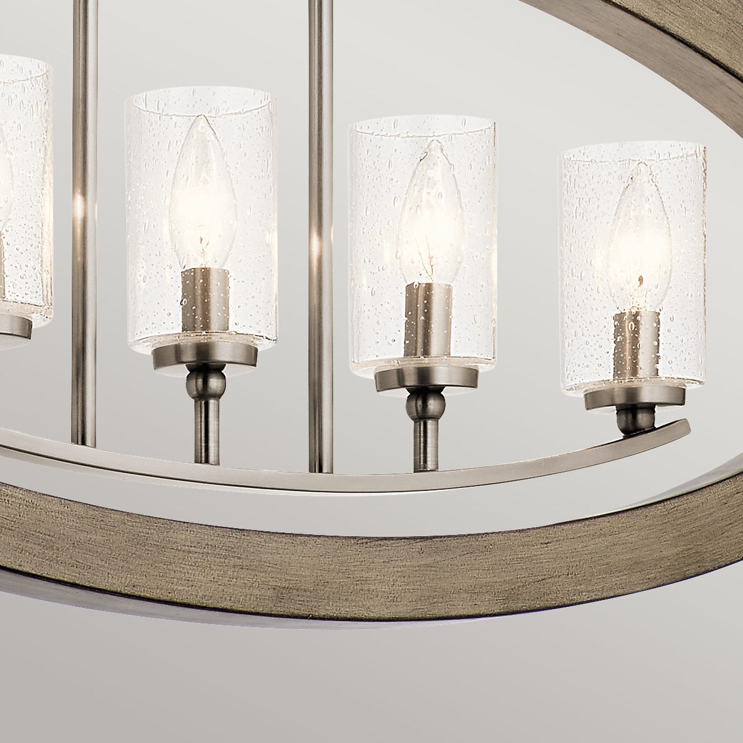 Leuchte, Chandelier, Schirmglas, Metall, Rund