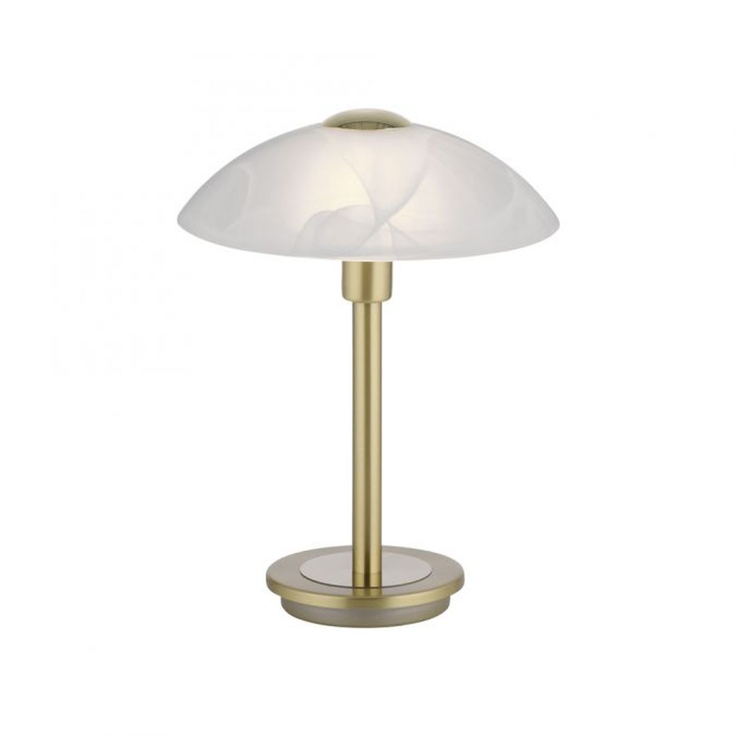 LED Tischleuchte dimmbar in Messing Alabasterglas 3 W
