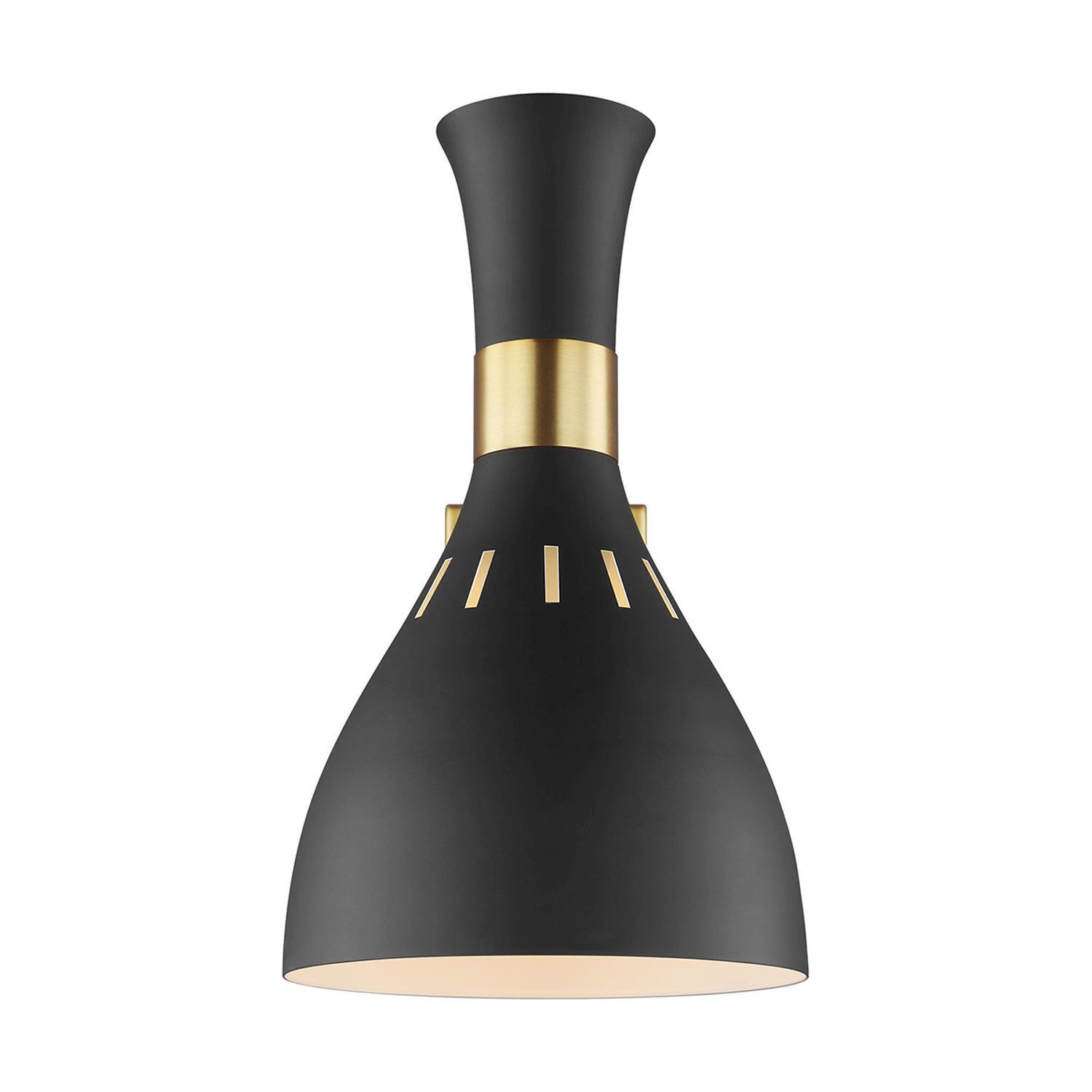 Wandleuchte Schwarz Messing E27 Metall Retro Design