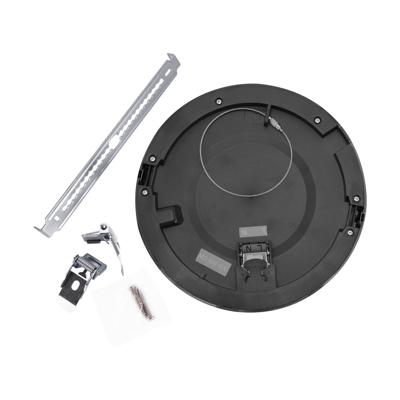 LED Deckenlampe Schwarz Unterputz Aufputz D: 29,8 cm