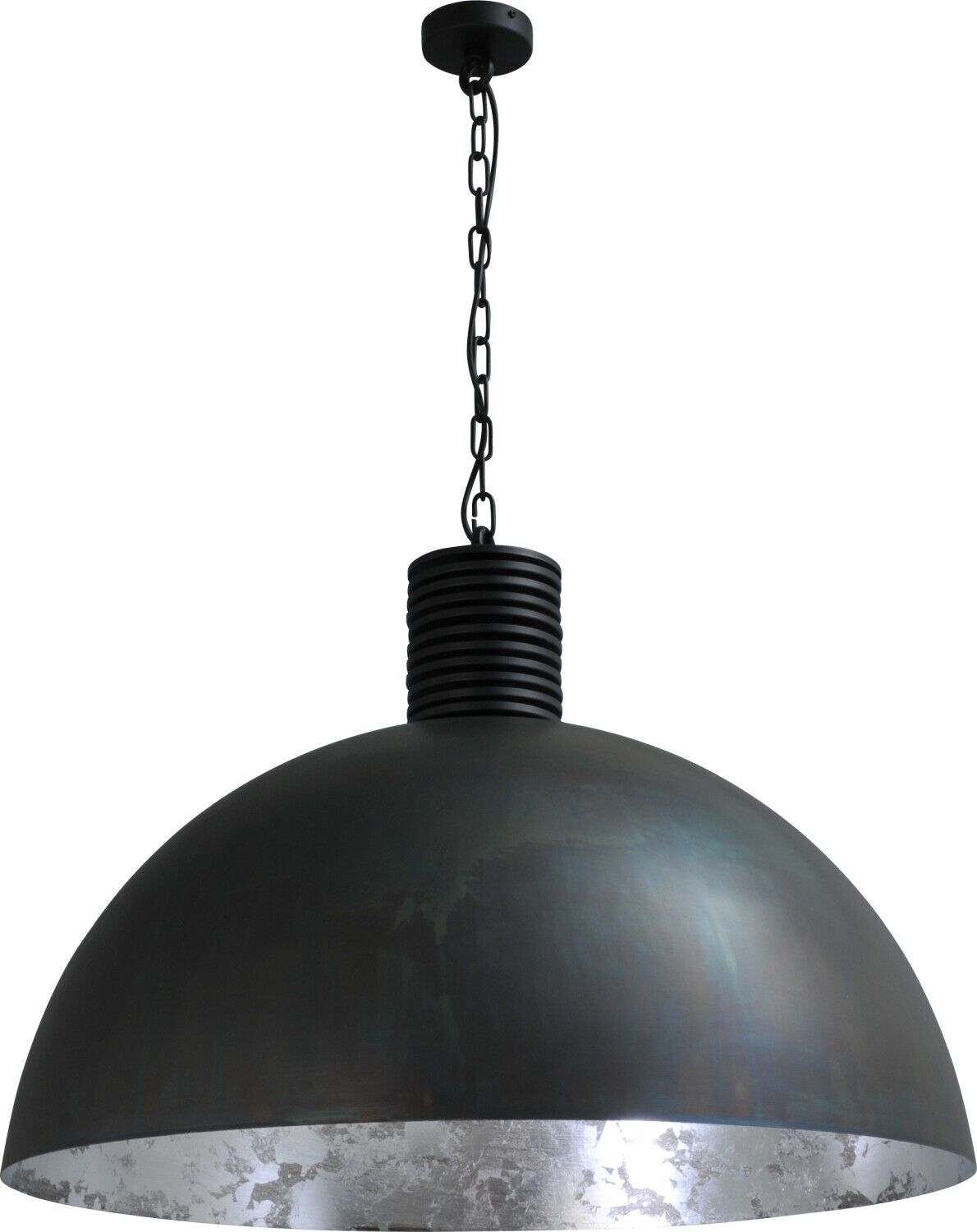 XXL Pendelleuchte Grau Metall Silber Ø80cm LARINO