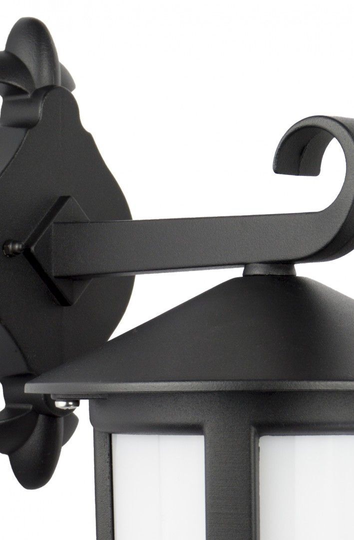 Schwarze Wandlampe Rustikal regenfest E27