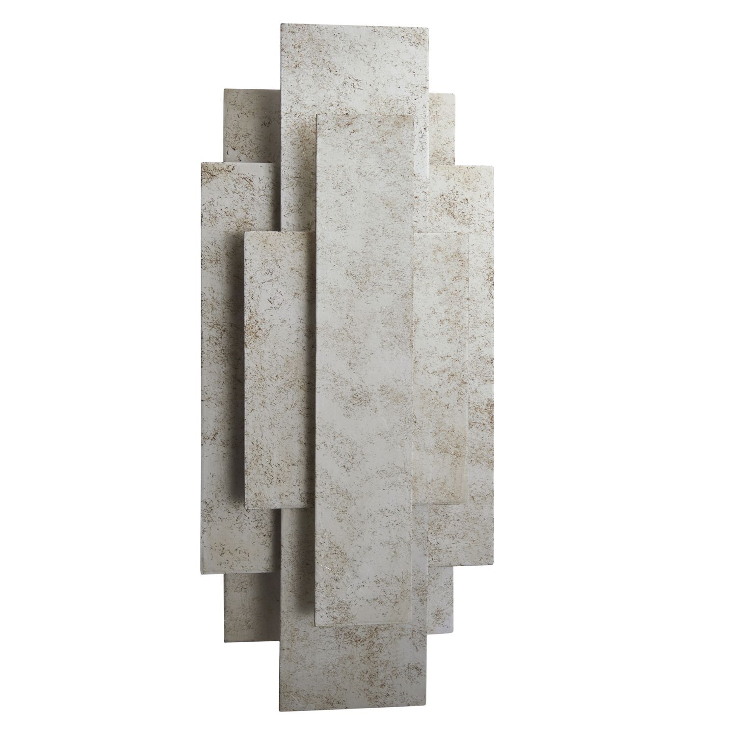 Wandleuchte innen Metall 45 cm in Silber antik 2x G9 Art Déco
