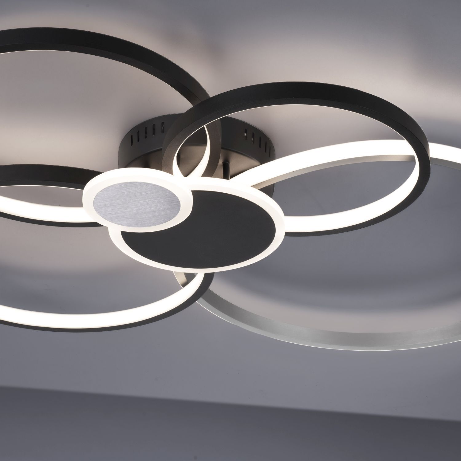 LED Deckenlampe Schwarz Aluminium Metall L:85 cm 35 W