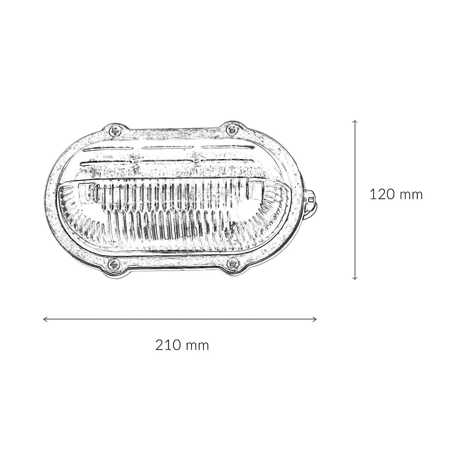 Wandlampe Außen Messing Maritim oval IP64 Haus Tür