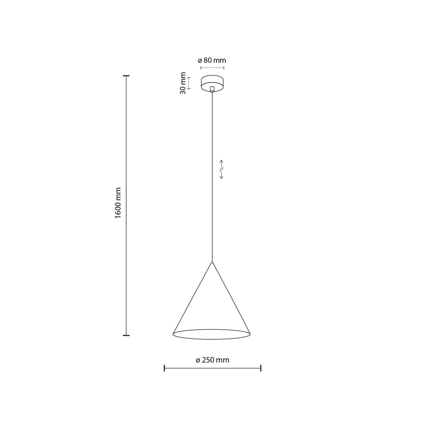 Pendelleuchte Weiß Metall Ø 25 cm H: max. 160 cm E27 Retro