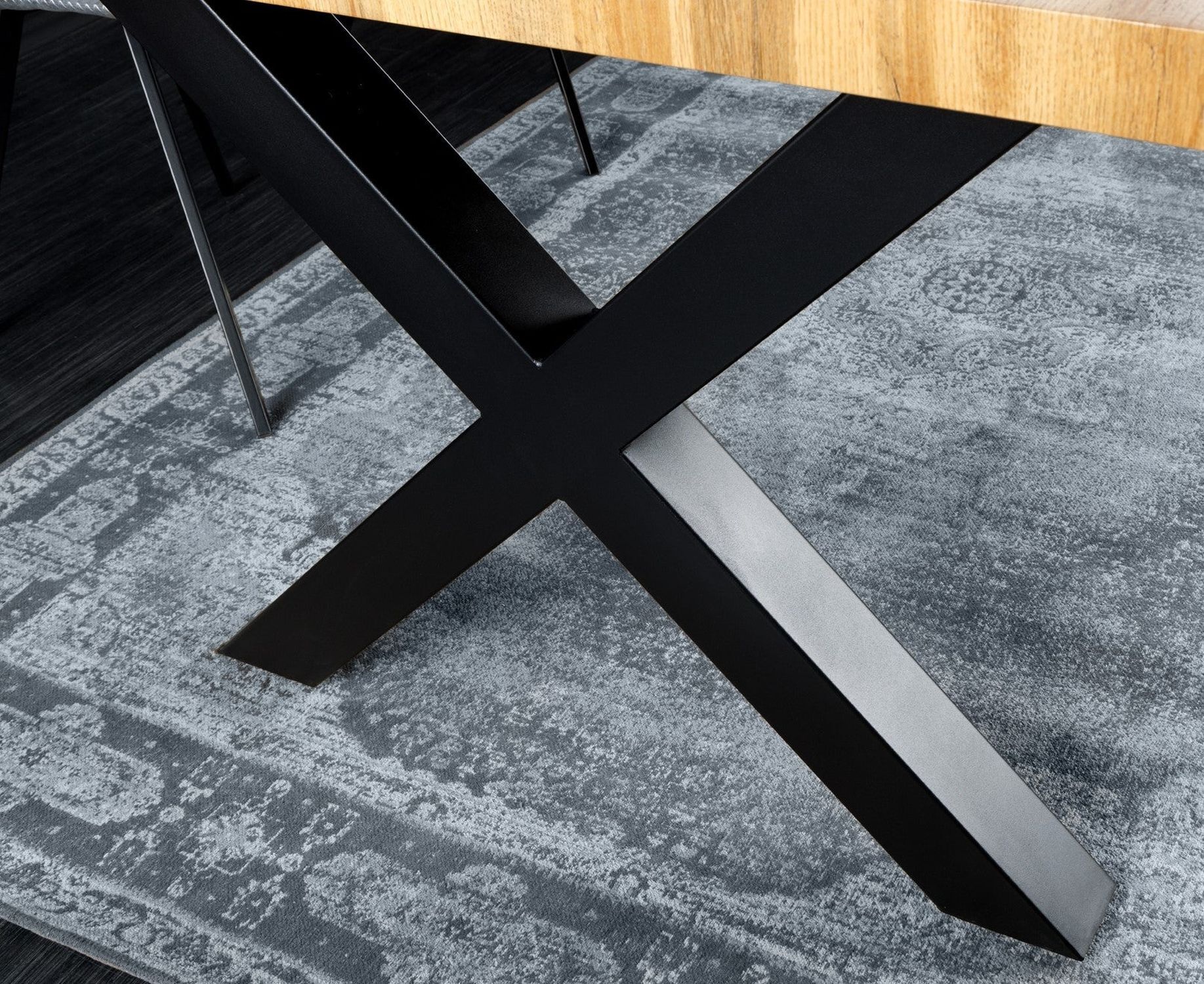 Esstisch Baumkante 180 x 90 cm x -Beine Industrial