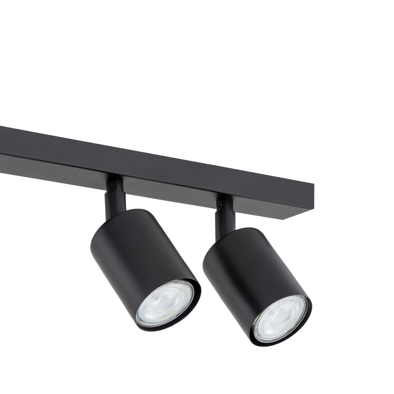Deckenstrahler Metall 116 cm lang Schwarz GU10 6-flammig