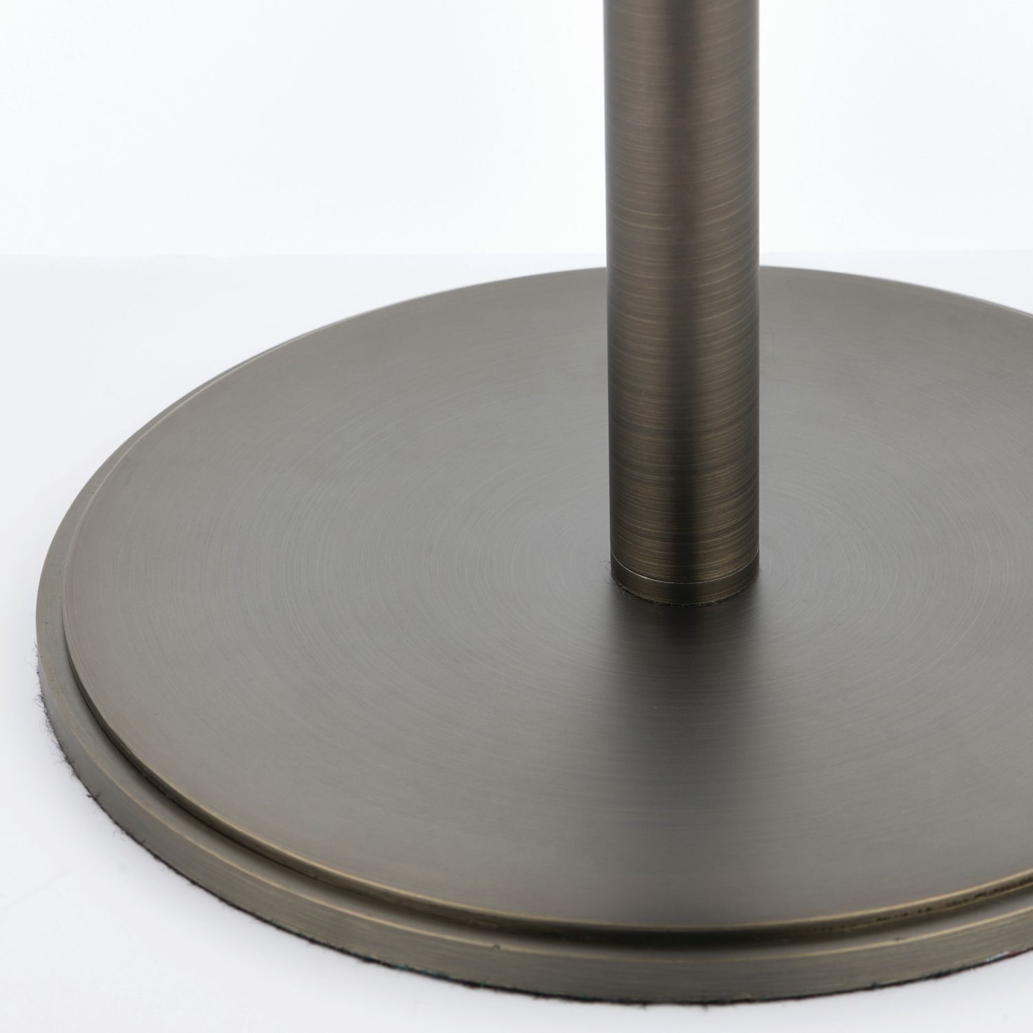 Tischleuchte Metall Stoff 59 cm in Bronze Weiß Modern
