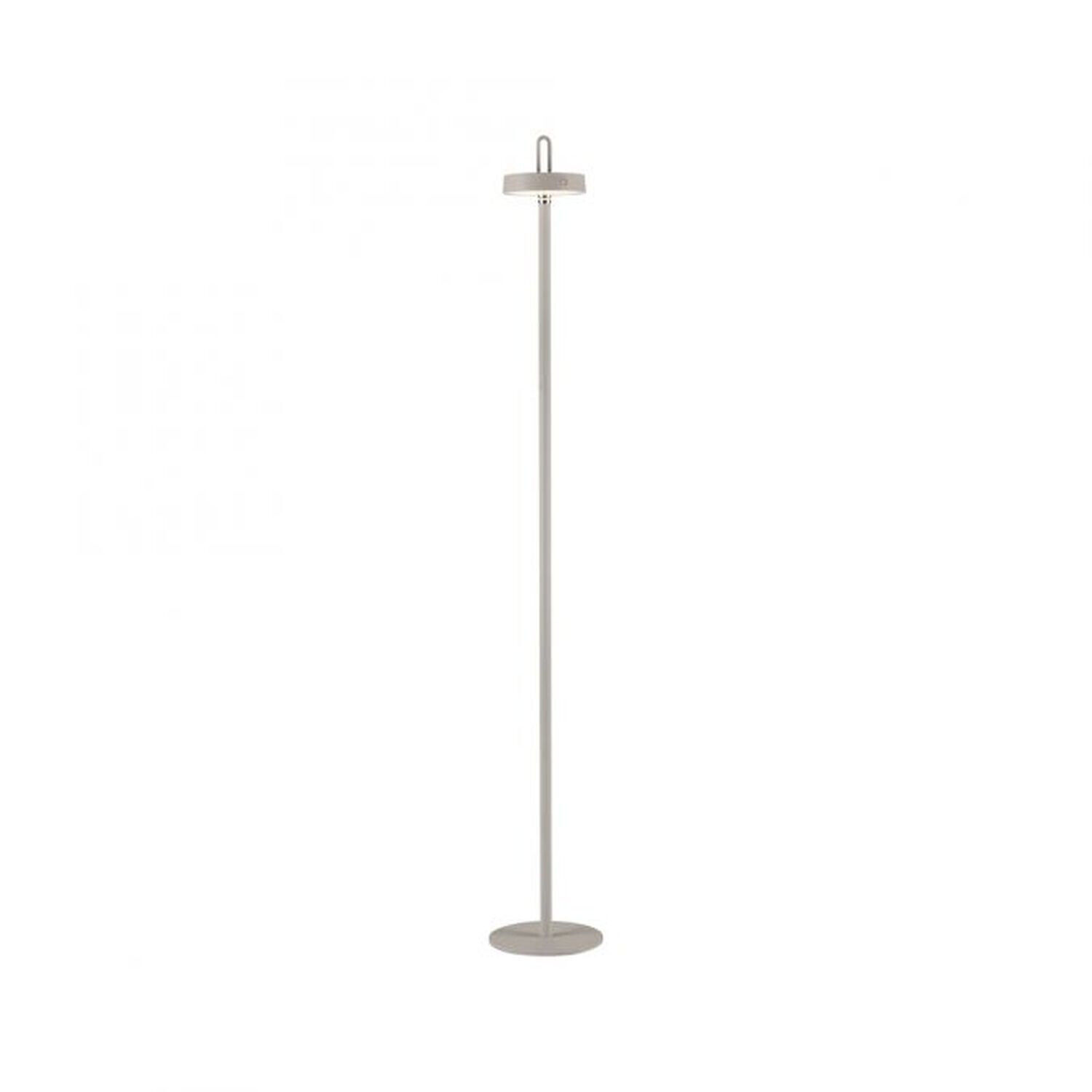 LED Akku Stehlampe Greige Dimmer Touch IP44 125,2 cm
