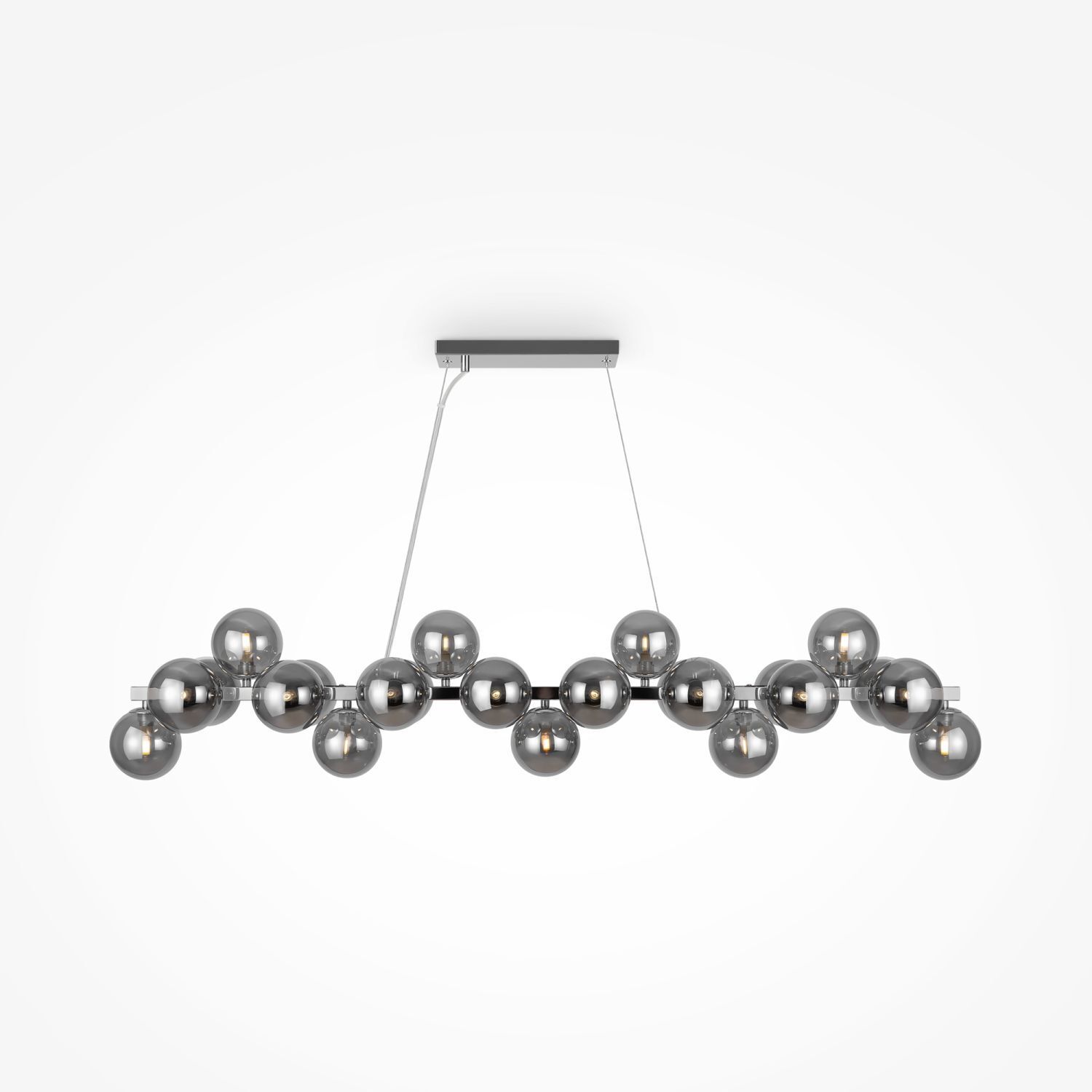 Hängeleuchte Metall Rauchglas H: max. 133,9 cm G9 HILDA