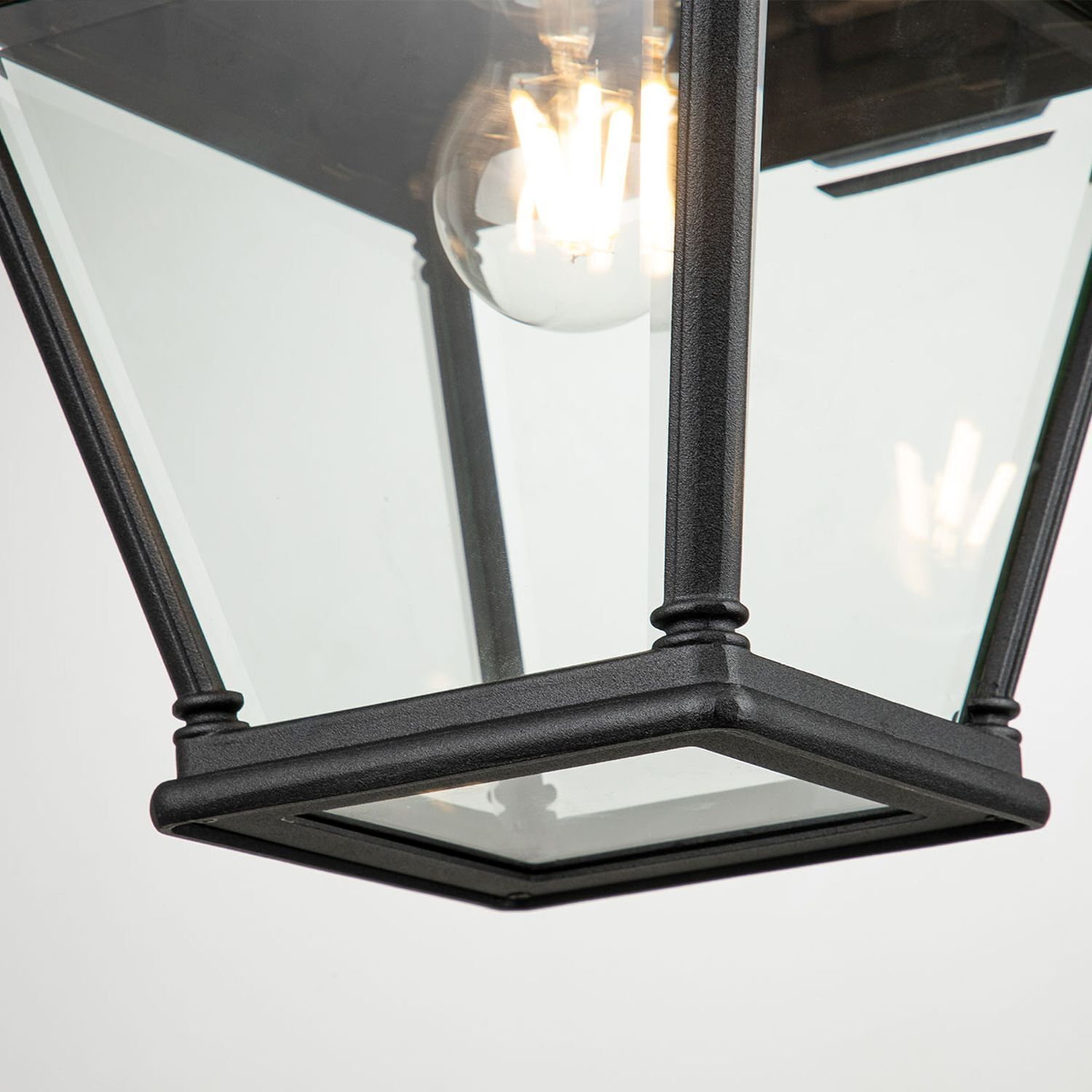 Wandleuchte außen Schwarz 42,2 cm hoch IP44 E27