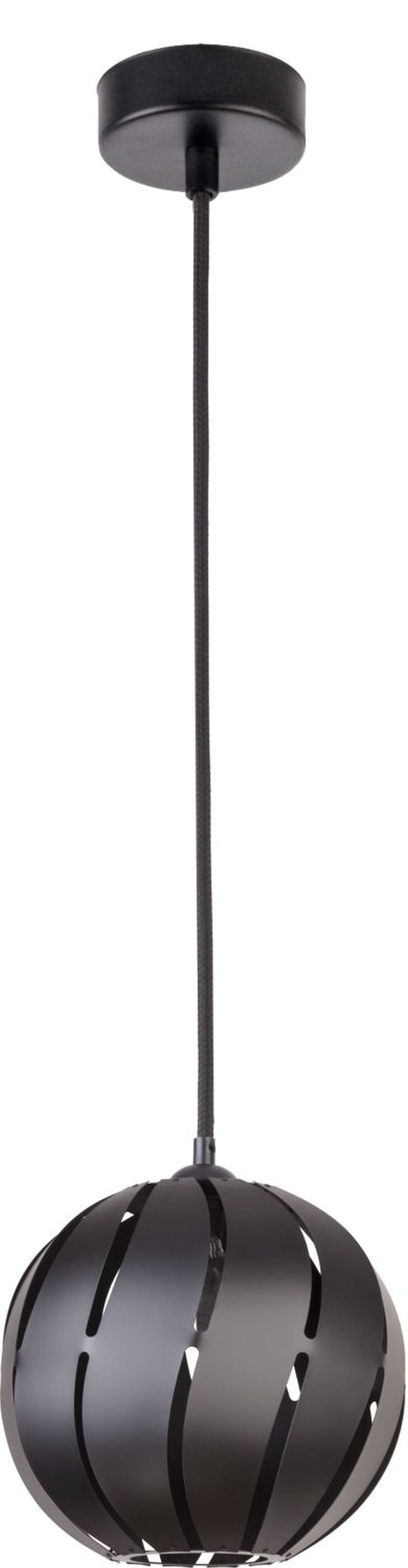 Schwarze Hängelampe Kugel mit Lichtschlitzen klein Lampe