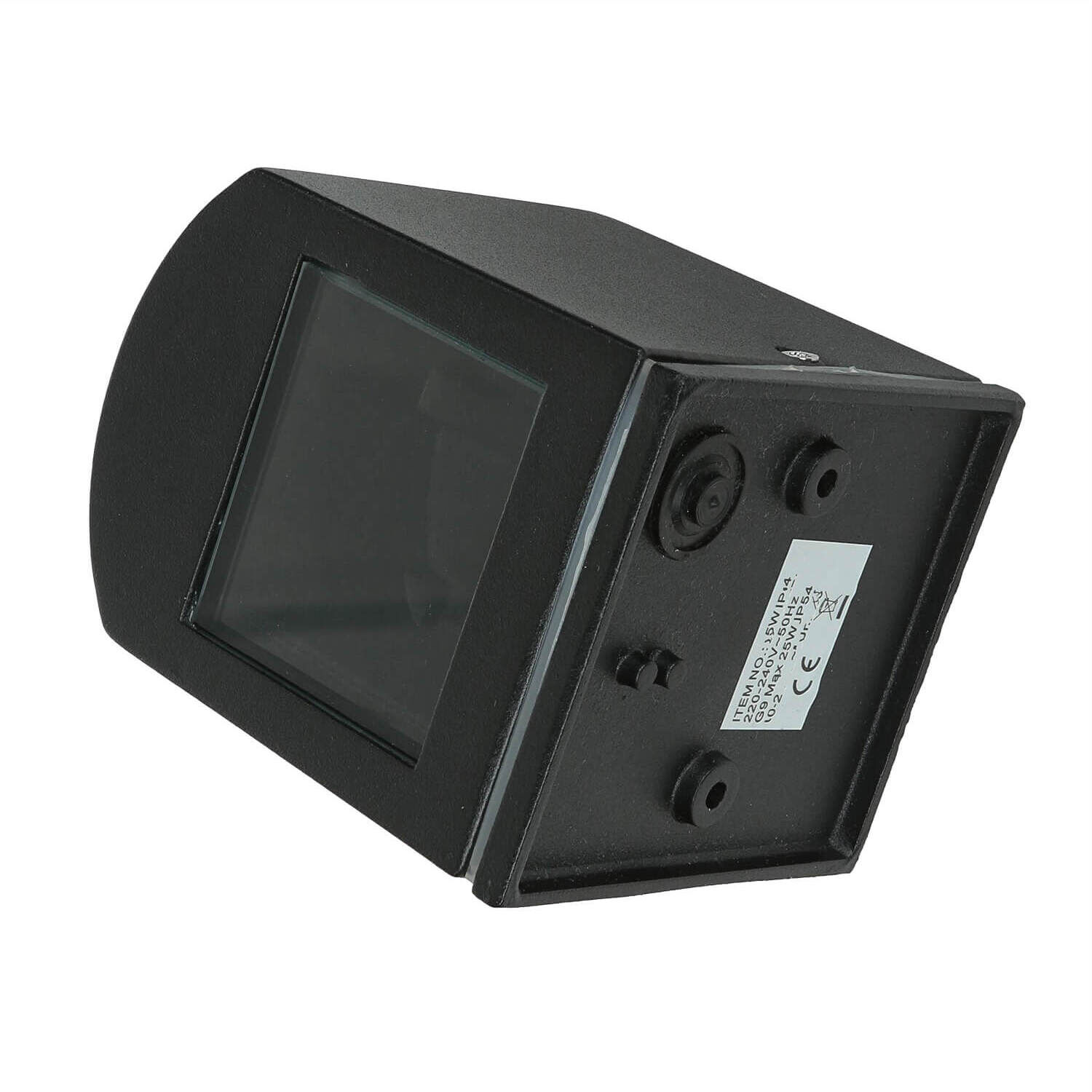 Außenleuchte Schwarz IP44 Up Down Aluminium Glas klein Adapter, Elektronik, Sprecher, Bildschirm, Überwachen