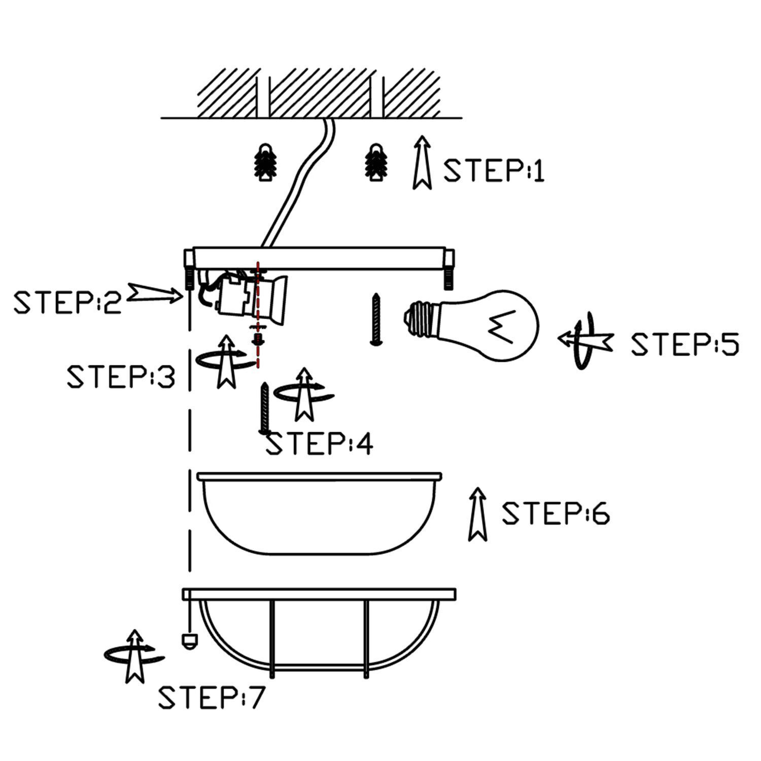 Deckenleuchte Riffelglas Metall Grau L:21 cm Industrie
