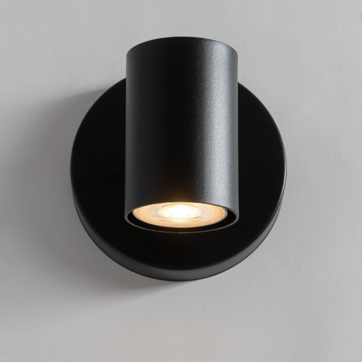 Kleine Wandleuchte Schwarz Metall B:10 cm E27 Modern