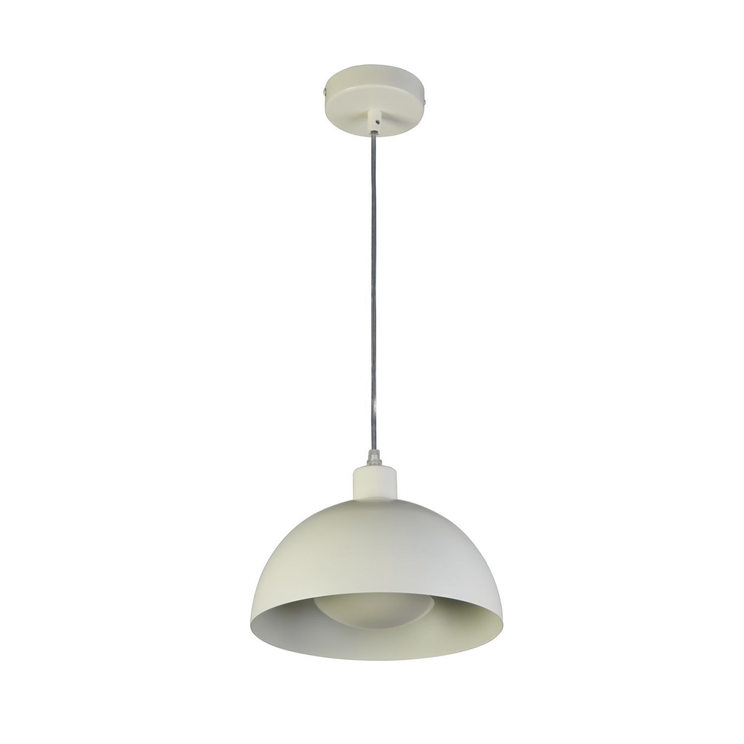 pendant light, deckenleuchte, weiße lampe, metallseil, Kuppel-Schirm