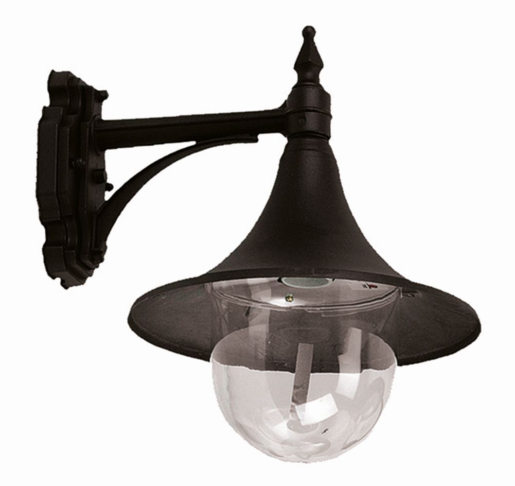 Außen Wandlampe Schwarz Aluminium IP43 E27 Rustikal