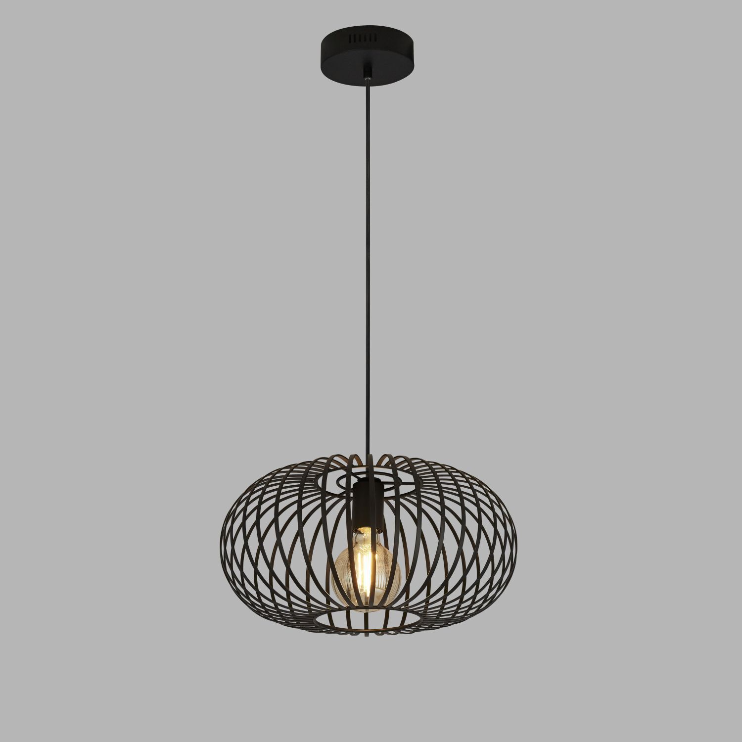 Pendelleuchte Schwarz Ø 39 cm Metall Schirm E27 ERIC
