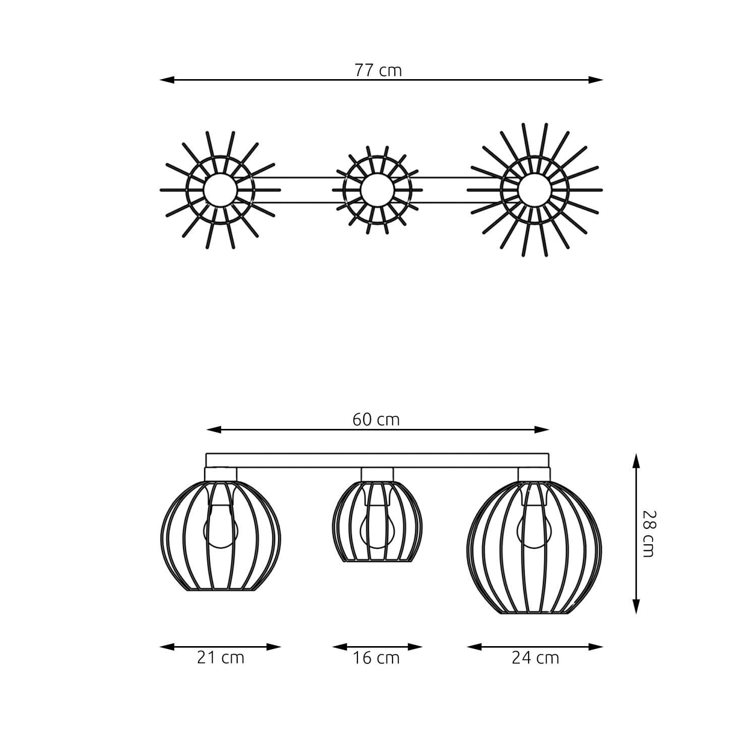 deckenleuchte, lampe, pendelleuchte, drei-leuchten, metall