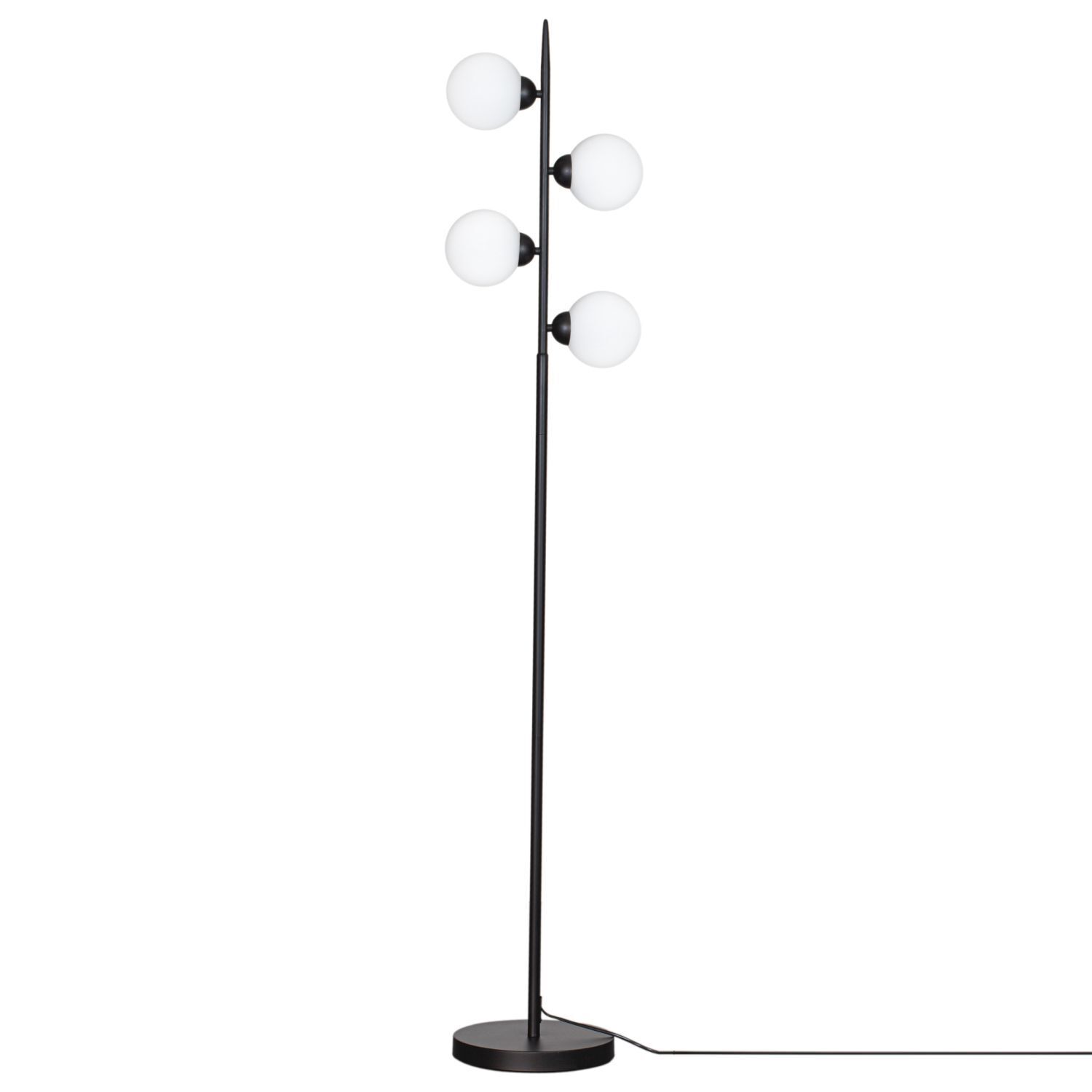 Stehlampe, Schwarz, Glühbirnen-Lampen, Standlampe, Schwarz-Grau