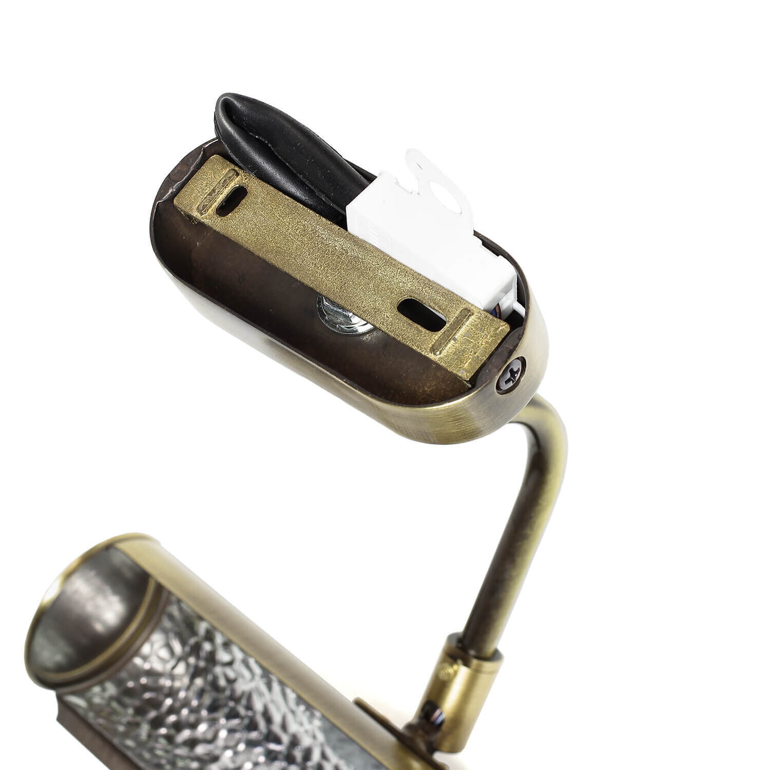 Bilderleuchte Messing Bronziert 20cm Verstellbar Elektrisches Gerät, Mikrofon, Rauchrohr, Leichter