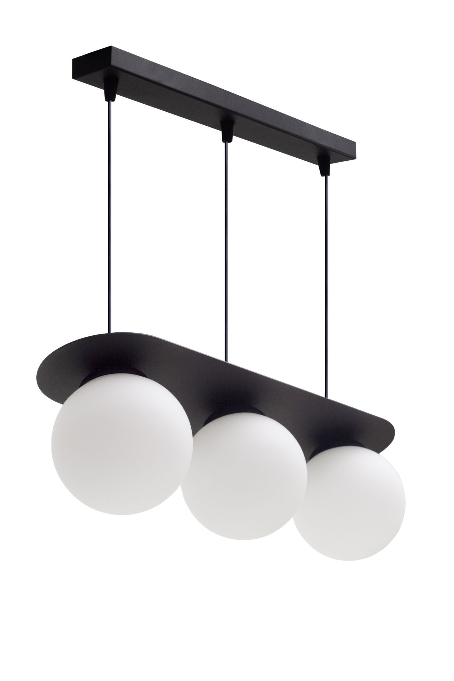 Blendarme Hängeleuchte Glaskugeln E27 3-flmg Schwarz Leuchte, Deckenleuchte, Lampe